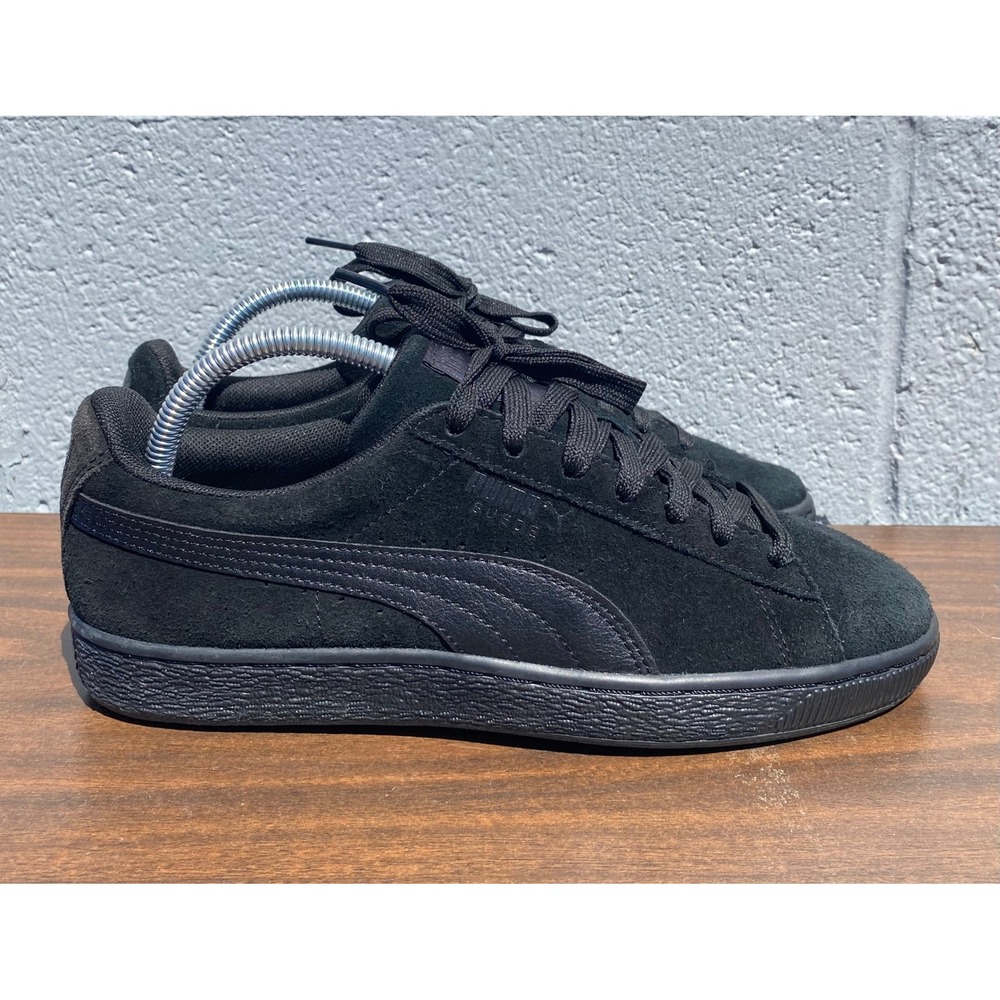 PUMA Suede Classic Lace Up All Black Sneakers Casual Shoes Women's Size